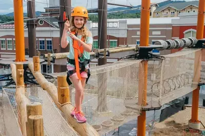 little girl at adventure park