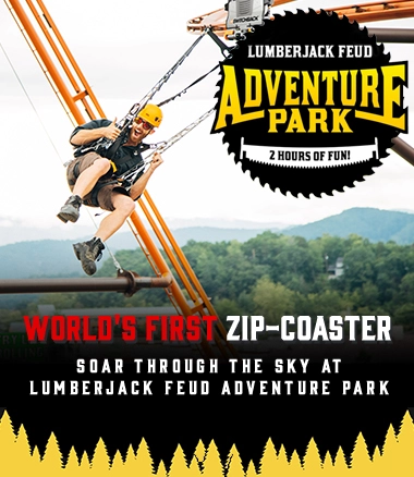 Lumberjack Feud Adventure Park World's First Zip-Coaster