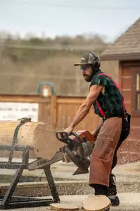 Lumberjack Feud hot saw