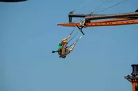 big turn on flying ox at lumberjack adventure park